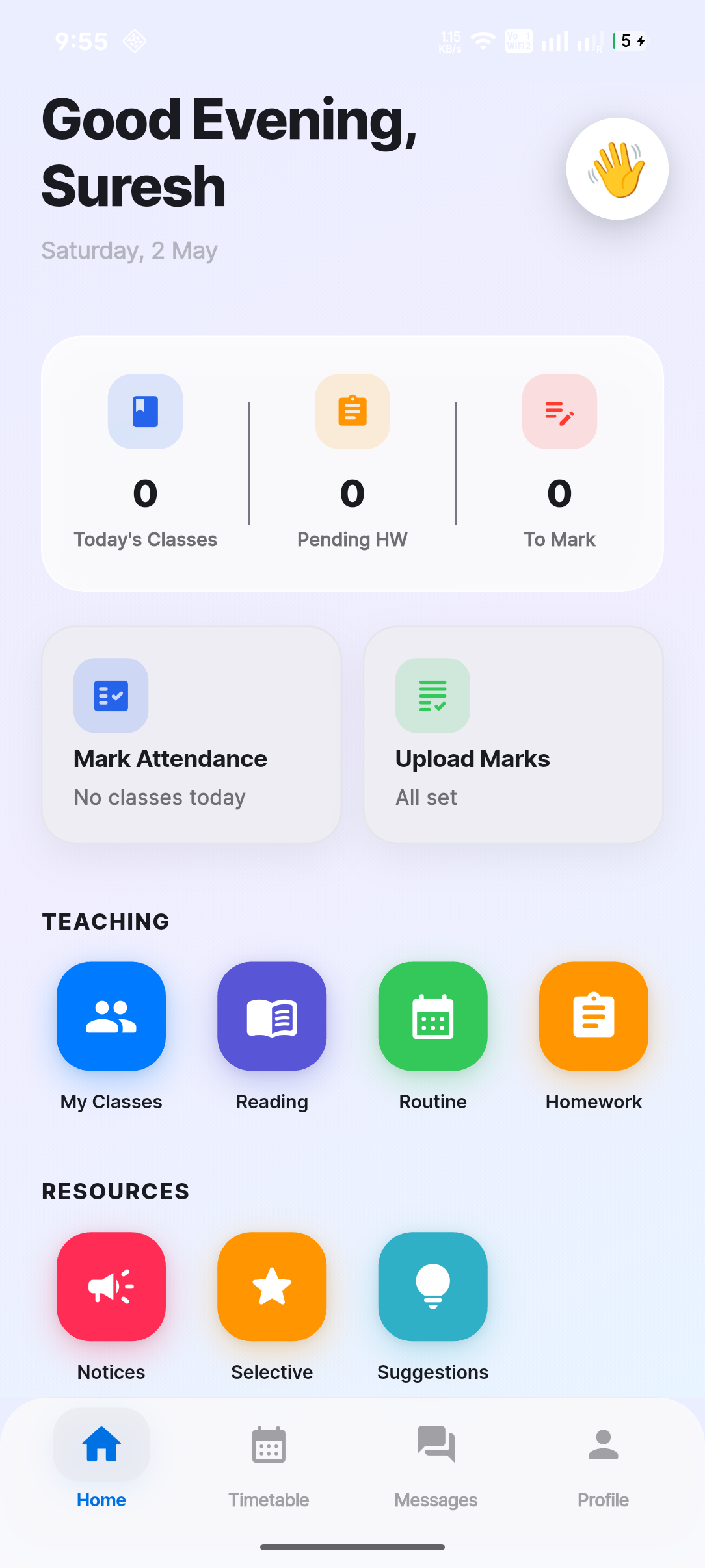 Academix teacher dashboard preview